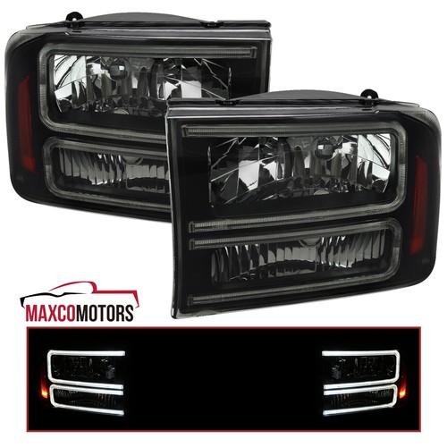 Black smoke headlights fits - black,